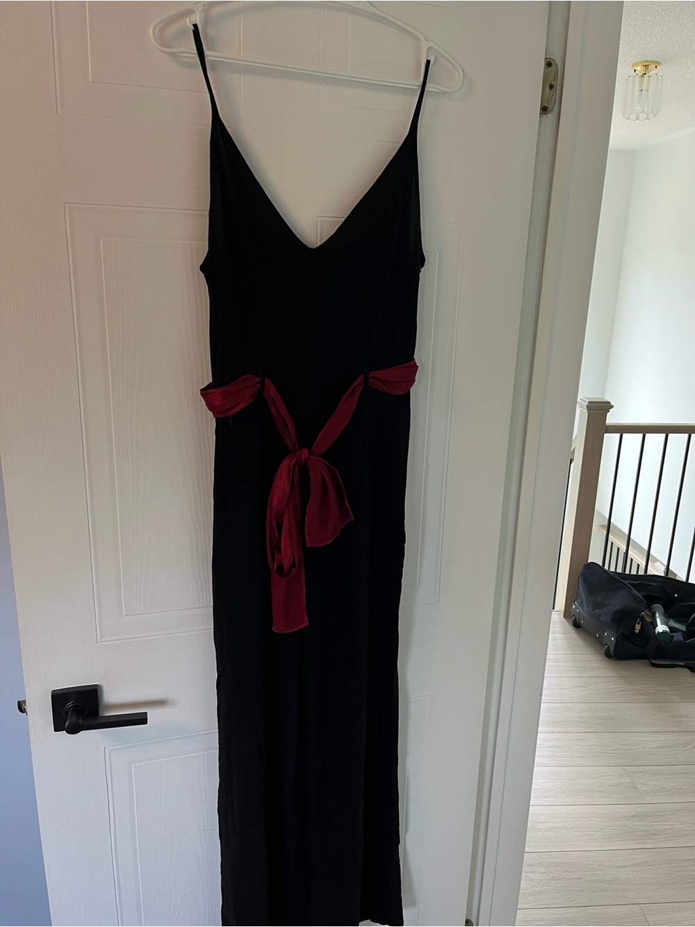 Black wide leg jumpsuit